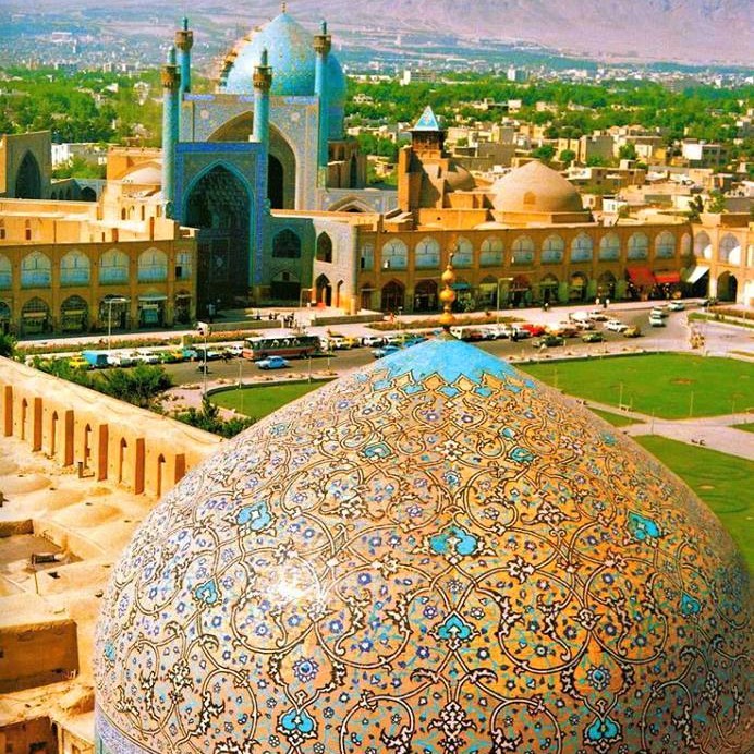Another view of Esfahan's Naghsh-e Jahan Square: This one from behind the dome of Sheikh Lotfollah Mosque