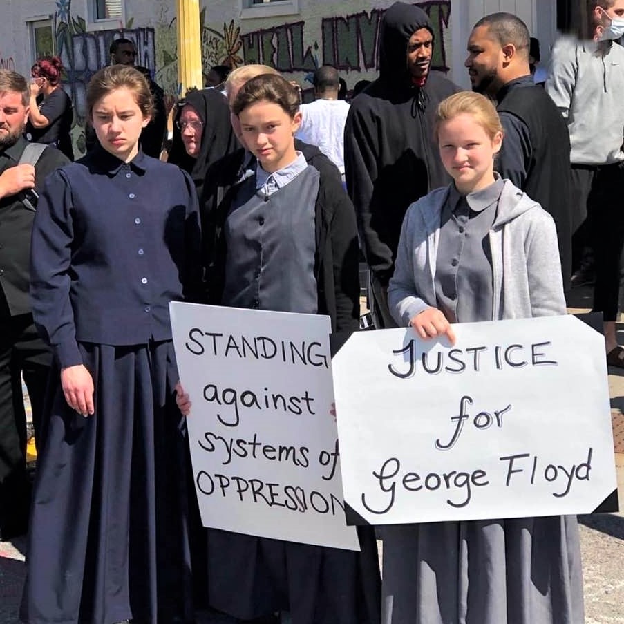 When an Amish-like group joins the protests demanding law-enforcement reforms, you know it's serious!