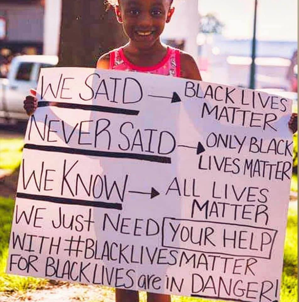 'Black Lives Matter' doesn't mean that only Black lives matter