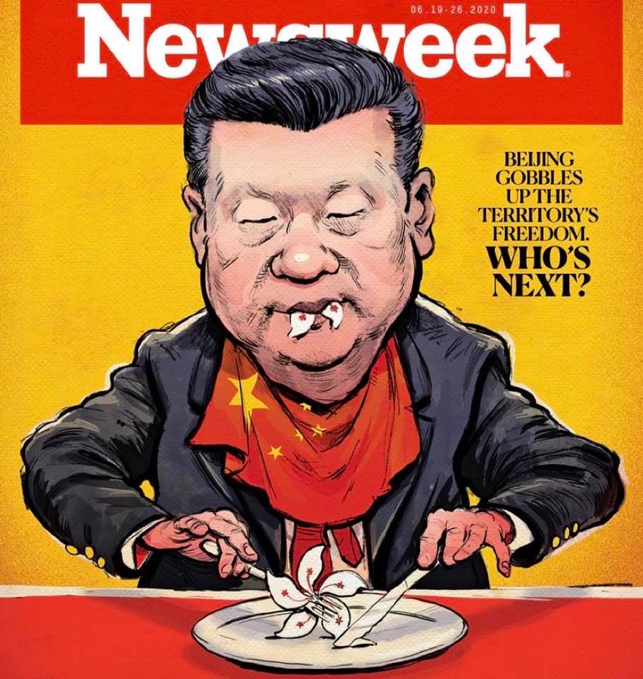Newsweek magazine cover: The end of Hong Kong, as Beijing gobbles it up