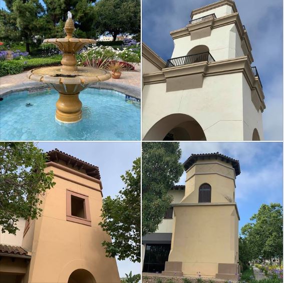 Some of the architectural features of Goleta's Camino Real Marketplace