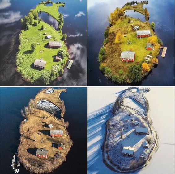 The four seasons of the tiny Kotisaari Island in Finland