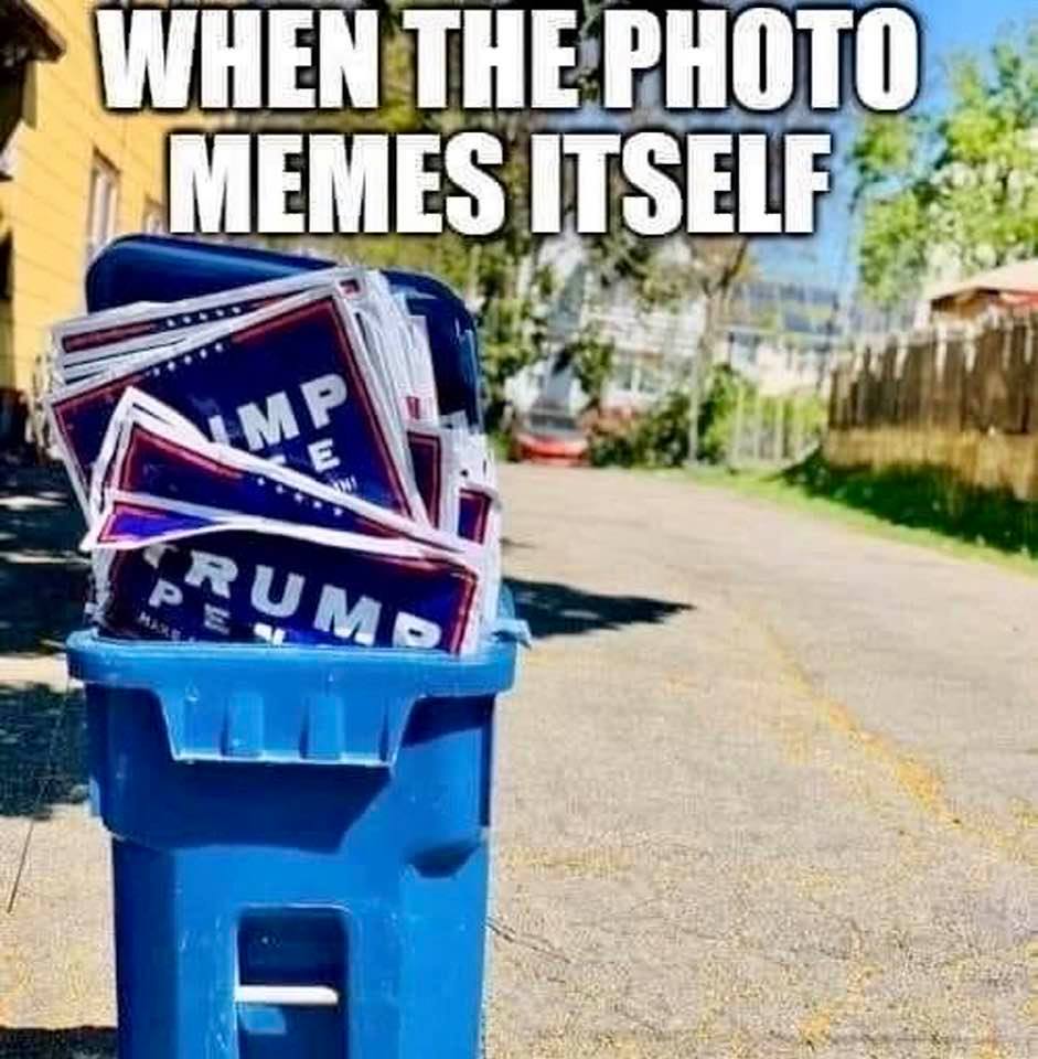 Recycled Trump campaign signs