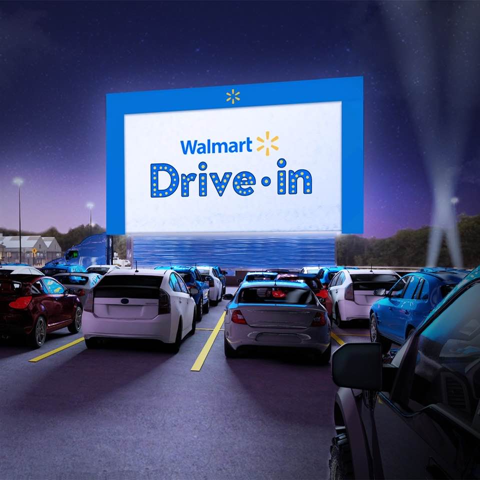 Walmart is set to convert 160 store parking lots to drive-in theaters