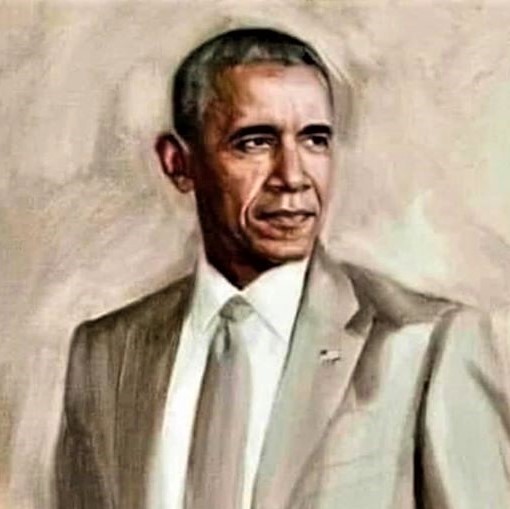 Barack Obama's White House portrait, which Donald Trump would not unveil
