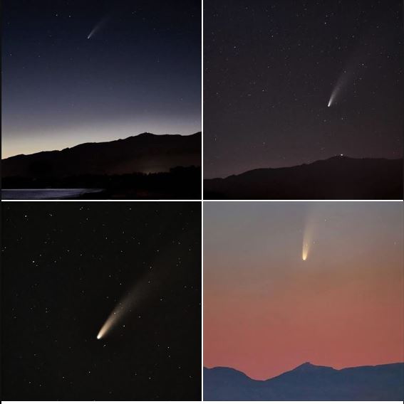 Comet Neowise, photographed by a couple of my neighbors who shared their photos