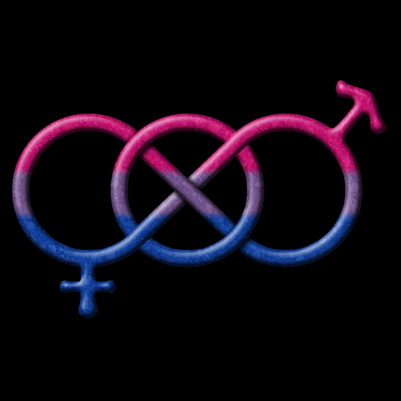 Image, showing female and male symbols in a knot