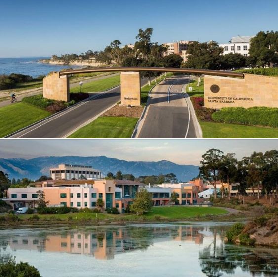 Two photos from the beautiful UCSB campus