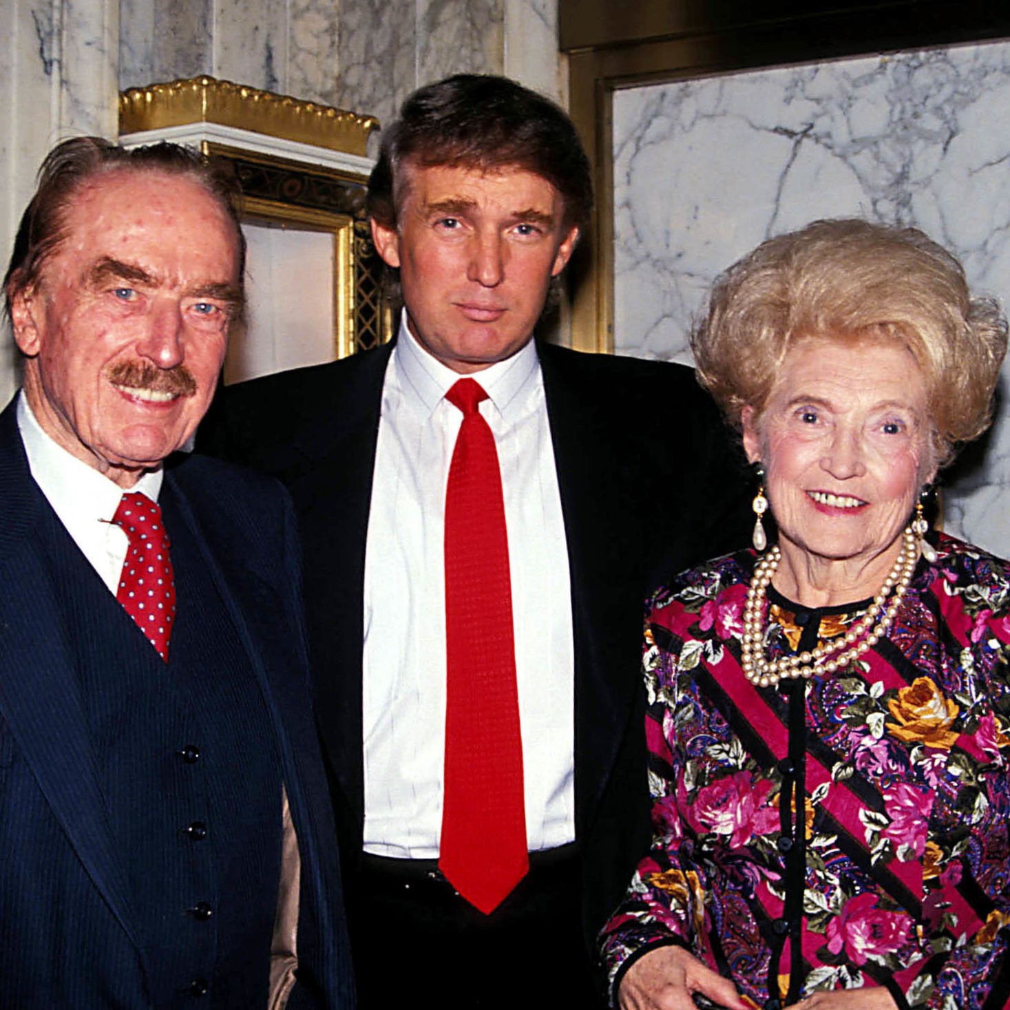 Donald Trump with his parents