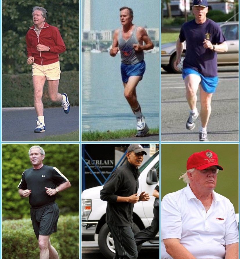 Exercise regimens of the last six US presidents