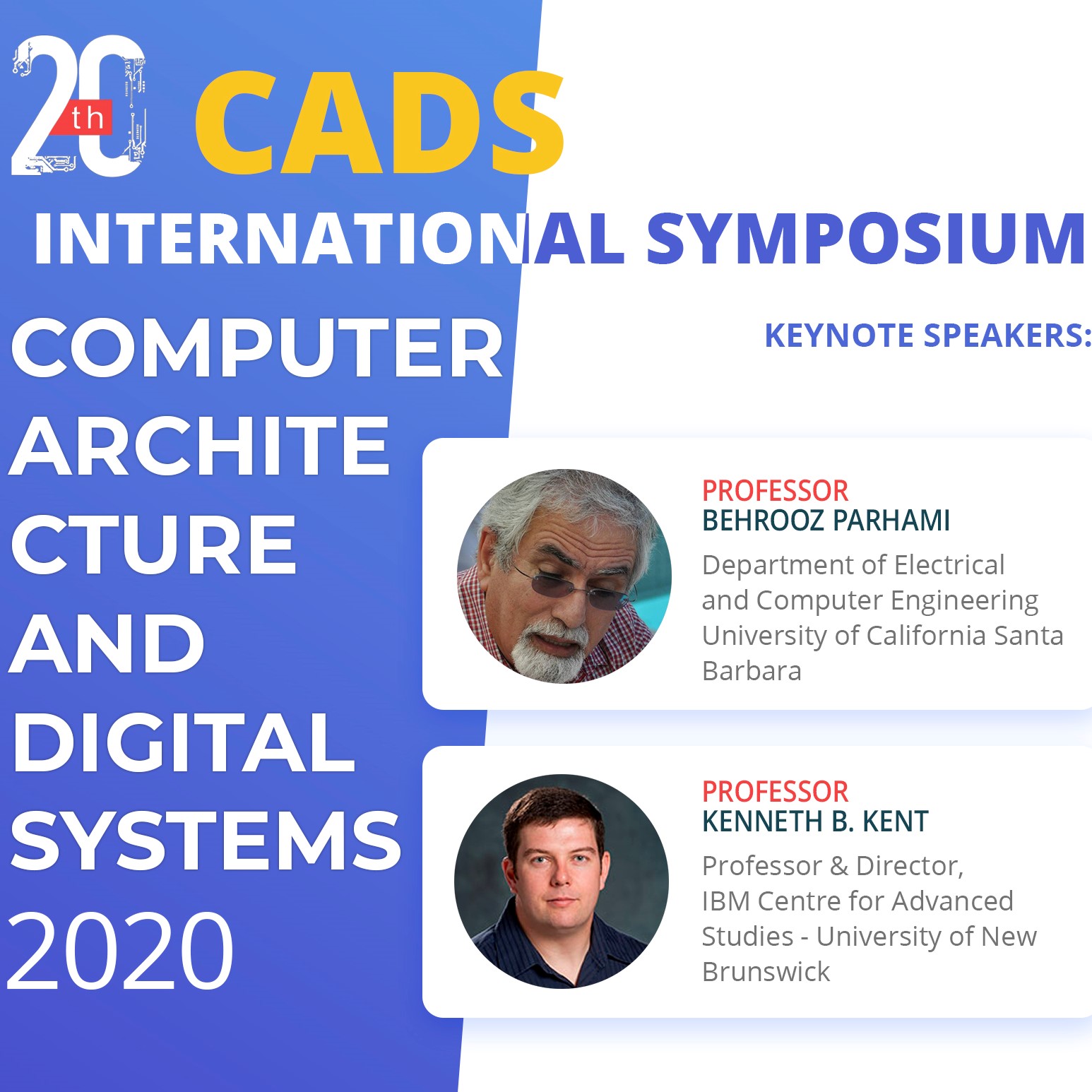 My keynote lecture at CADS 2020: Conference flyer