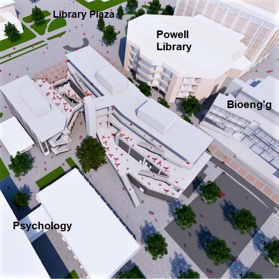 Plans for UCSB's new classroon building in central campus