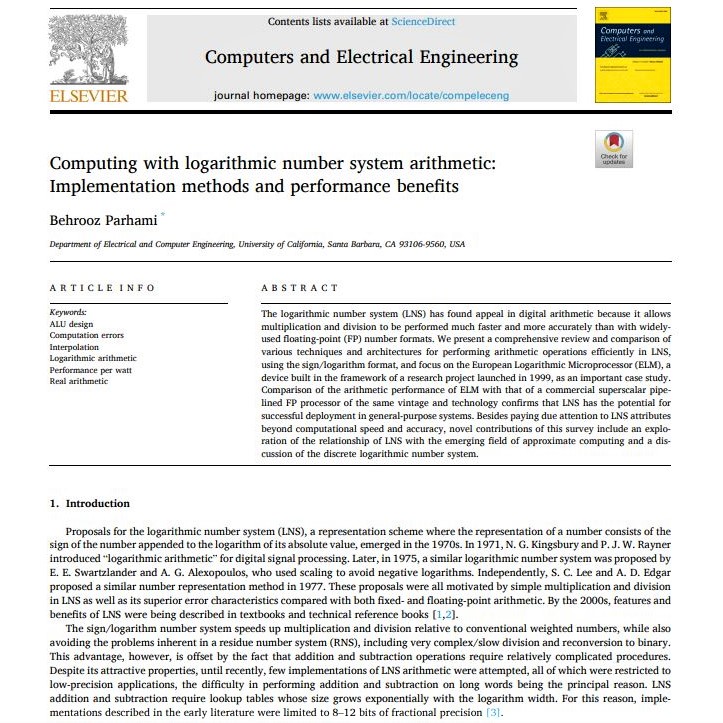 First page of my article in the October 2020 issue of 'Computers & Electrical Engineering'