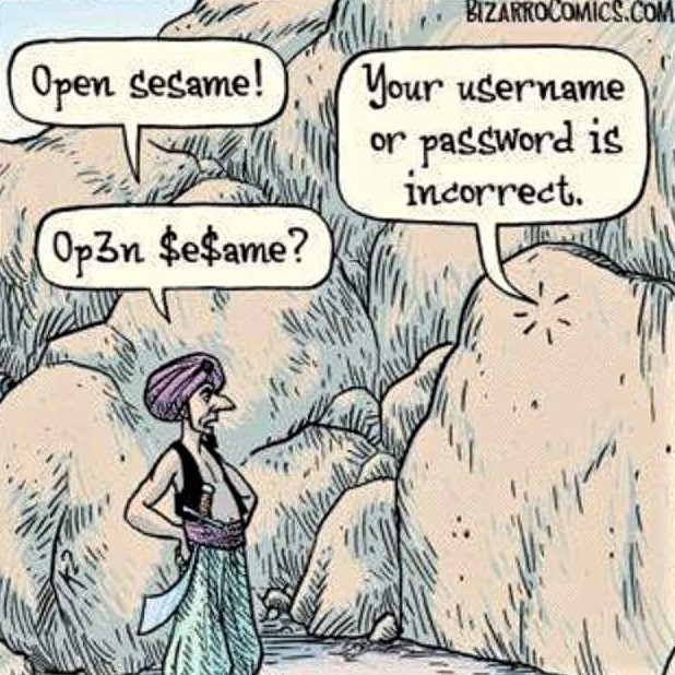 Cartoon: Your username or password is incorrect!