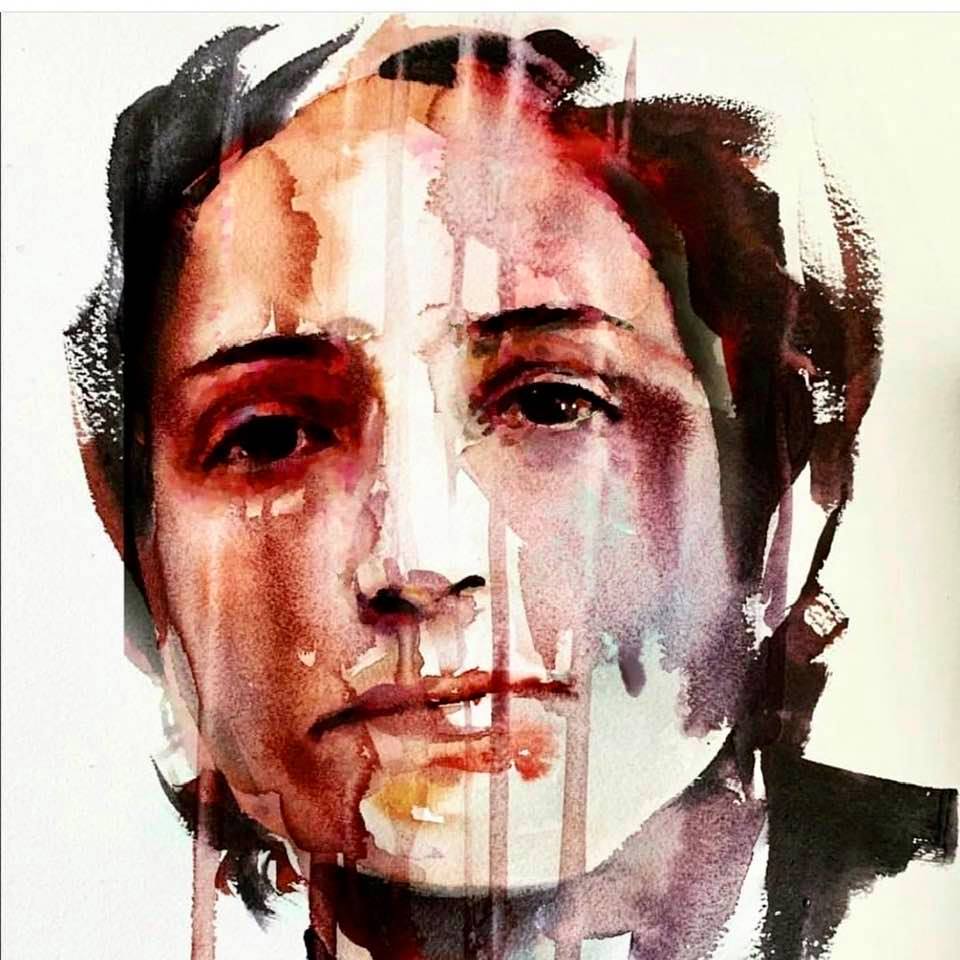 Portrait of Nastin Sotoudeh, Iranian lawyer and human-rights activist