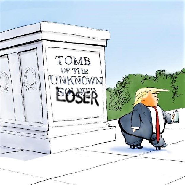 Cartoon: Tomb of the unknown loser