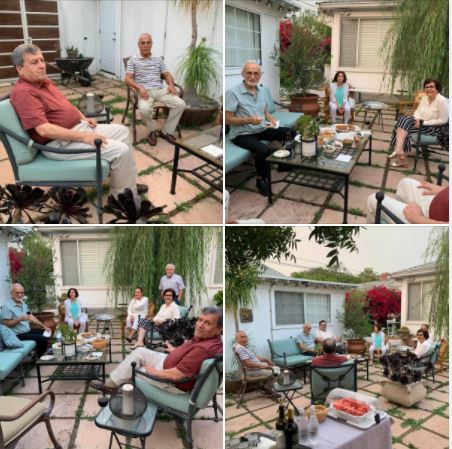 Last night's gathering of old friends, including a couple visiting from Iran