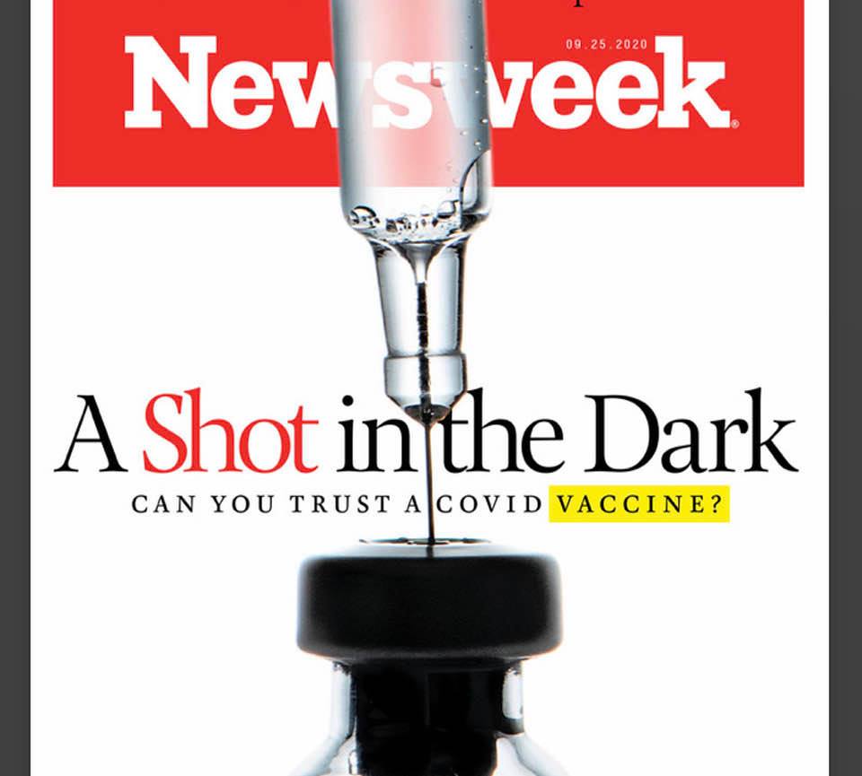 Newsweek magazine cover: Will the American public trust a COVID-19 vaccine?