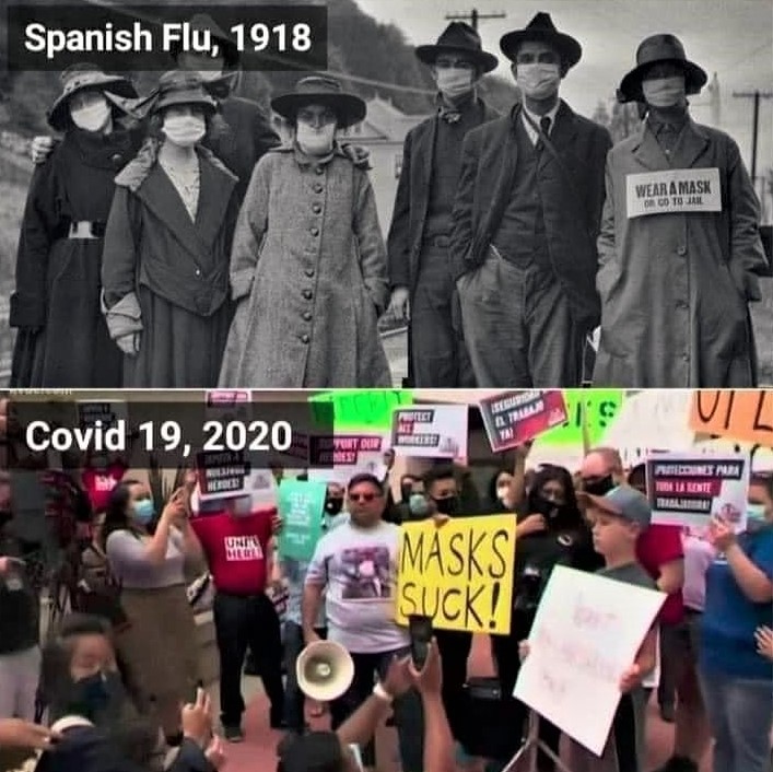 Spanish Flu vs. COVID-19: Niwrad's theory of devolution confirmed!
