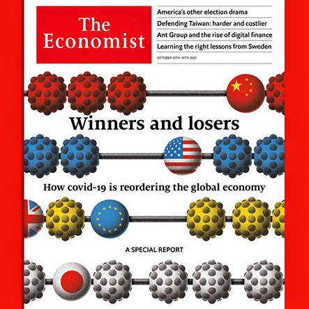 A special report by 'The Economist' discusses how COVID-19 is reordering the global economy, creating winners and losers