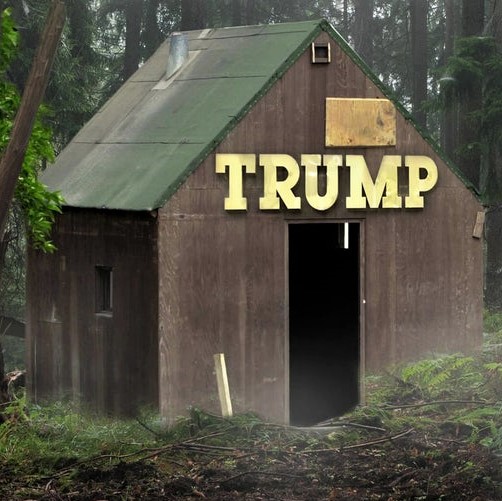 Humor: Upon leaving office on January 20, Trump hides in a cabin in the woods to avoid arrest