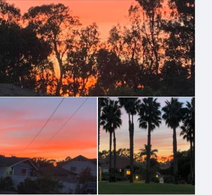 Sunset on Tuesday 2020/11/17: Photographed from Isla Vista and UCSB West Campus (batch 2)