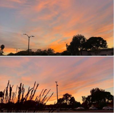 Saturday 11/21's colorful sunset in Goleta, California: Batch 1 of photos