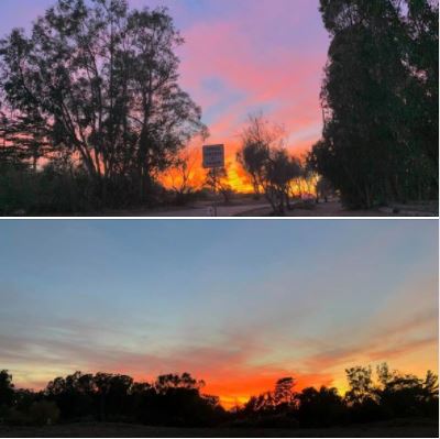 Saturday 11/21's colorful sunset in Goleta, California: Batch 4 of photos