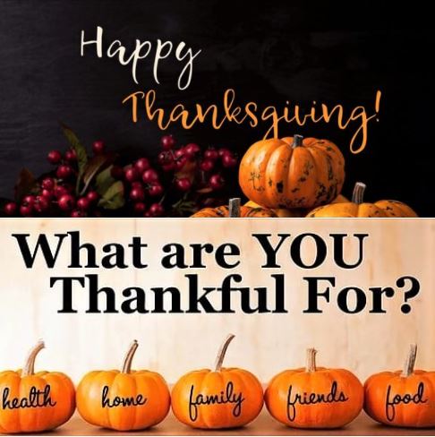 Happy Thanksgiving Day to all! What are you thankful for?