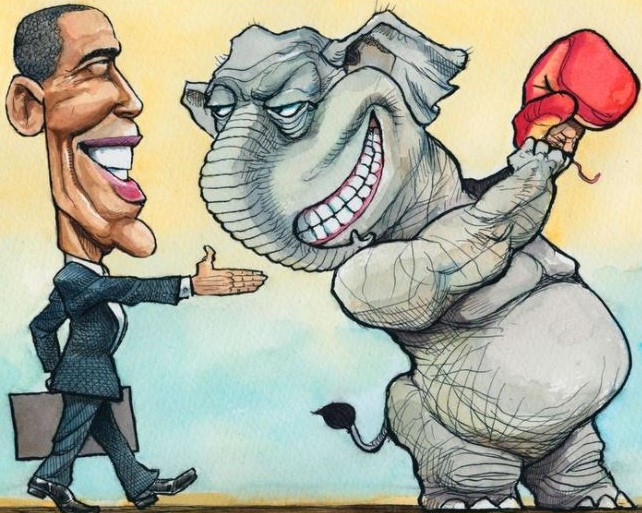 Cartoon: GOP obstructionism against Obama will likely be repeated for Biden.