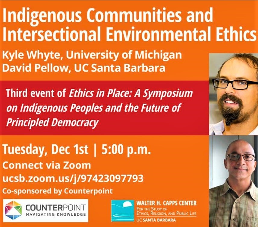 'Indigenous Communities and Intersectional Environmental Ethics' Zoom discussion session