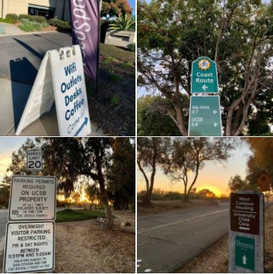 Photos I took during my walk in Goleta, CA, in the late afternoon of Wednesday, 2020/12/02: Signs