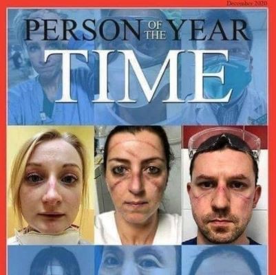 Time magazine's Person of the Year: Medical workers (cover image)