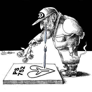 Cartoon: IRGC general 'honoring' his Flight PS752 victims