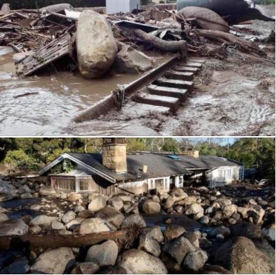 Remembering the devastating mud-flow in Montecito, just to the south of Santa Barbara: Photos from January 9, 2018