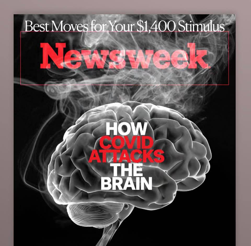 Newsweek magazime cover: The long-term cost of COVID-19 in dementia and other brain disorders