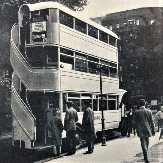 Triple-decker bus: Berlin, Germany, 1926