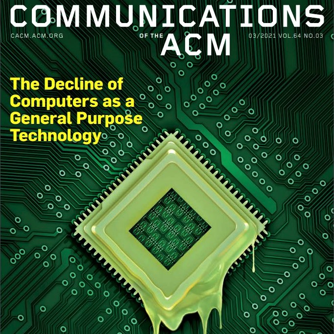 Cover image of the March 2021 issue of Communications of the ACM