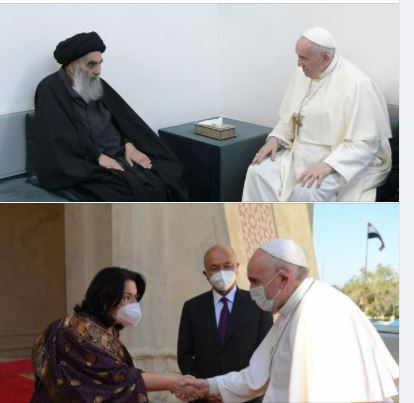 Pope Francis meets with Ayatollah Sistani and various Iraqi officials