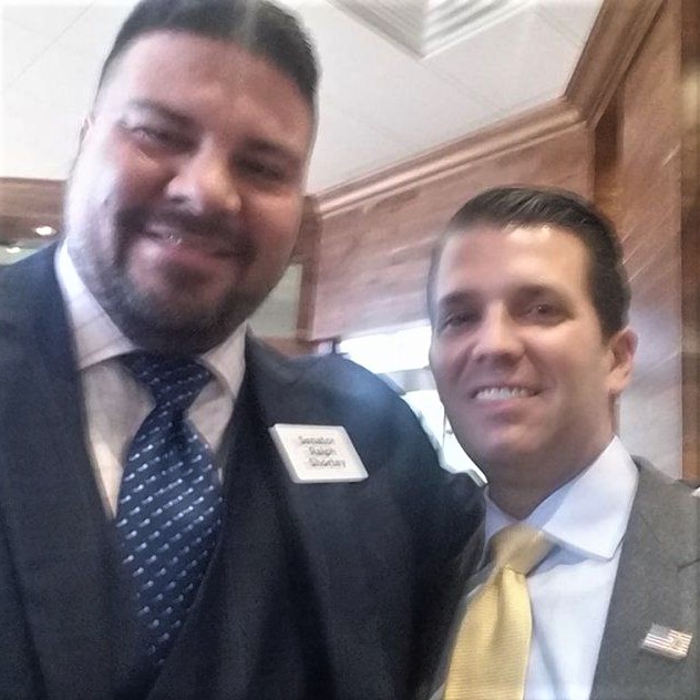 Oklahoma Trump campaign leader, Ralph Shortey, sentenced to 15 years in prison for child-sex trafficking, shown with his pal, Don Jr.