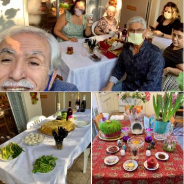 Last night's Passover celebration with a small family gathering at my mom's: Seder