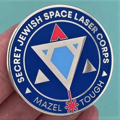 Humor: Get your secret Jewish space laser pin now, while supplies last!