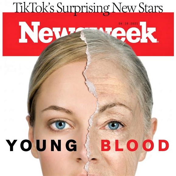 Newsweek magazine's cover story: Silicon Vally wants to hack the process of aging