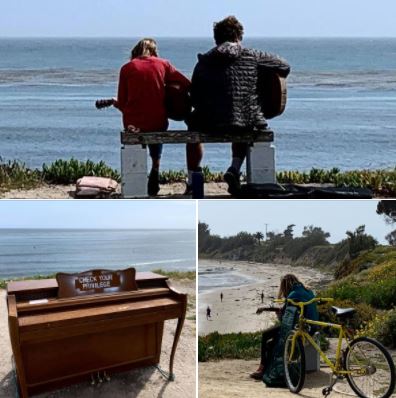 Photos I took during my afternoon walk atop the bluffs at UCSB's West Campus Beach: Music's in the air
