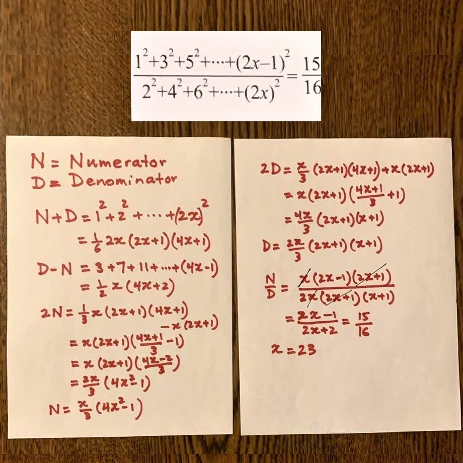 Math problem: Solve for x