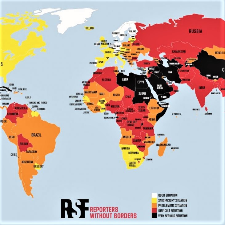 World Press Freedom Day: World map