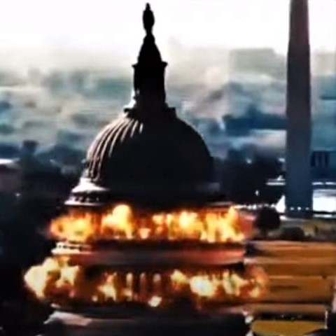 As Iran negotiates with the US in Europe, its state-TV broadcasts a video of a fake attack on the US Capitol