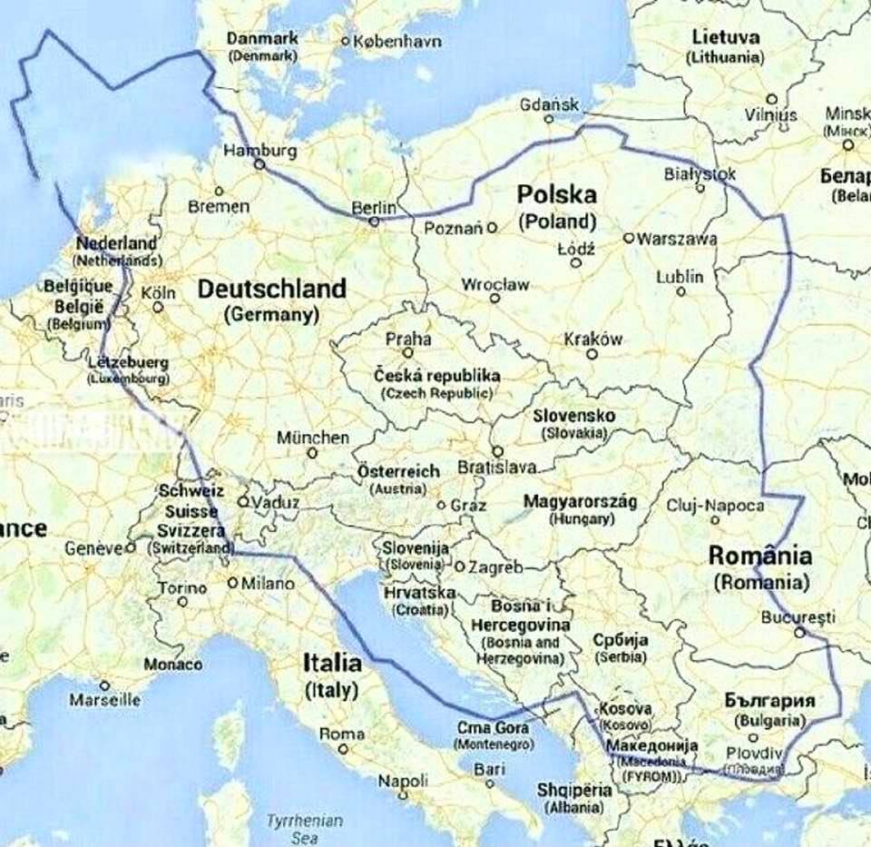 Geographic visualization: Iran is as big as these 15 European countries combined