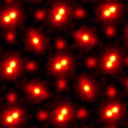 Highest-resolution atomic image ever captured (magnification factor of 100 million)