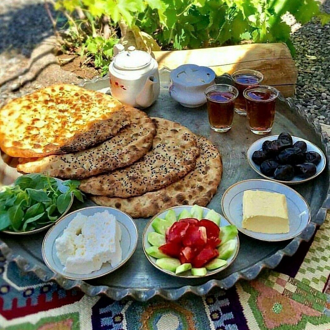 Traditional breakfast, Iranian style.